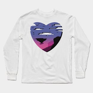 Gradient Heart Long Sleeve T-Shirt